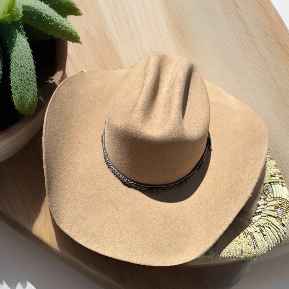 Justin XX 100% Wool Tan Cowboy Western Hat Size 58/7 1/4 by Milano Hat Company